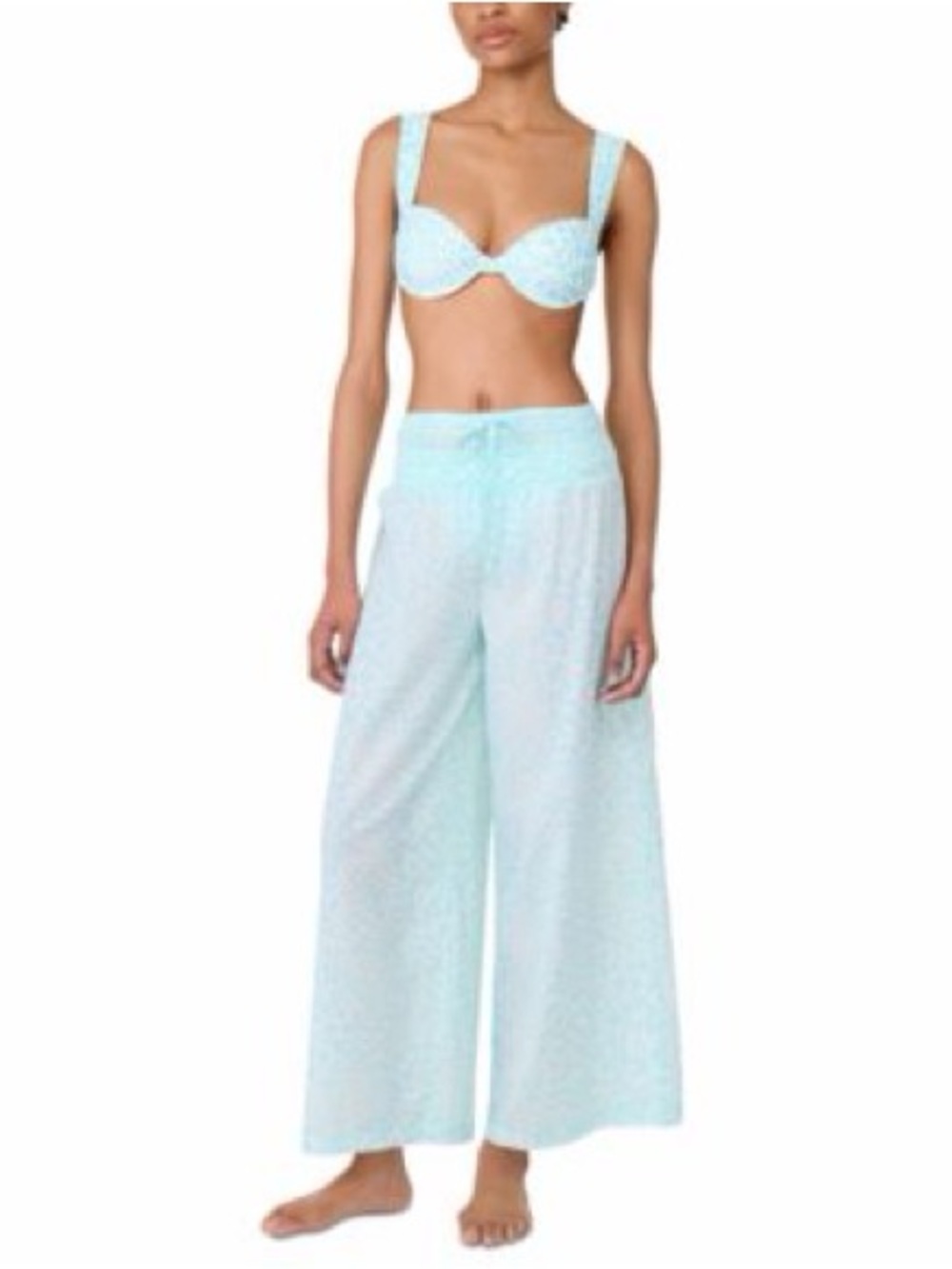 kate spade Aqua Patterned Elastic Waist Pants